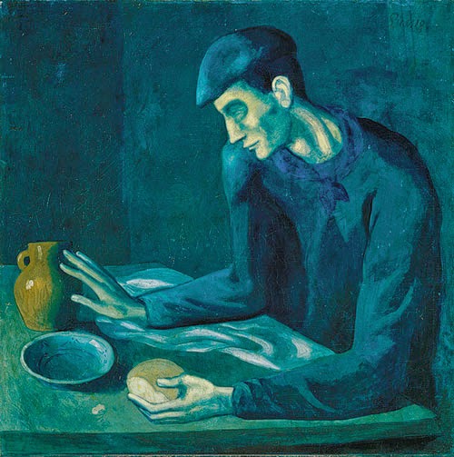 A refeição do homem cego, Pablo Picasso (1903).